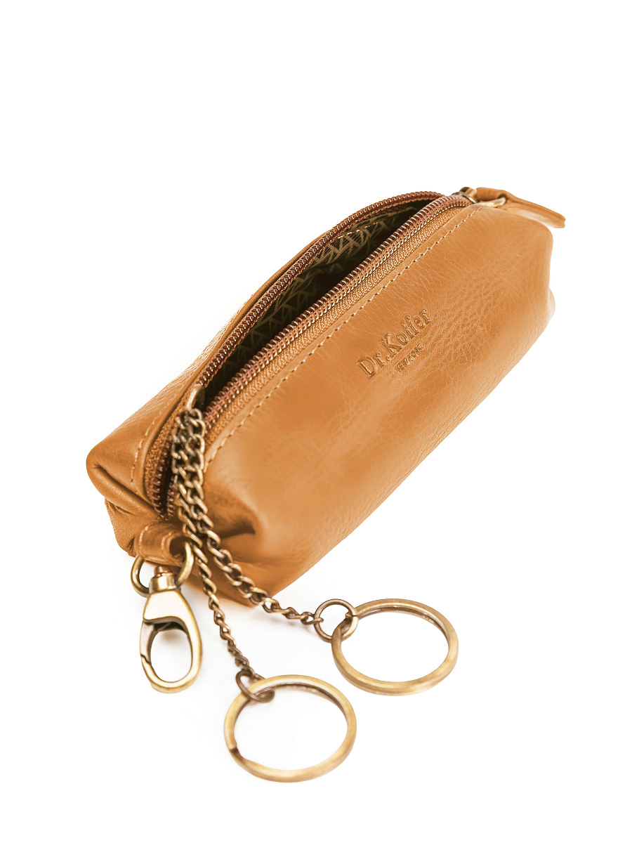 Ключница Dr.Koffer из натуральной кожи светло-коричневая