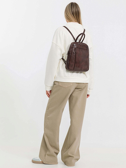 Рюкзак Dr.Koffer из натуральной кожи темно-коричневый