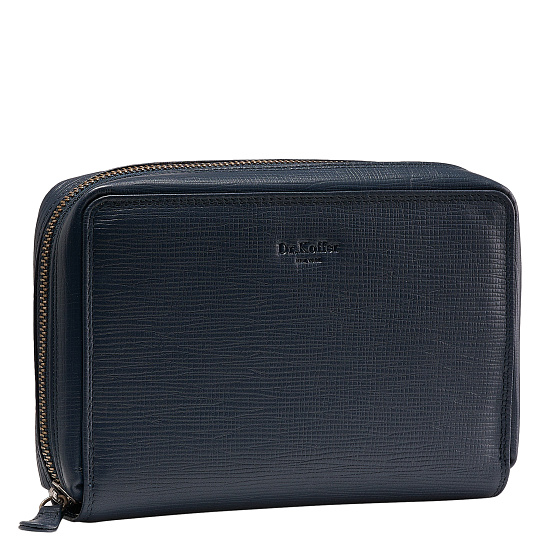 Сумка барсетка из натуральной кожи Dr. Koffer синяя