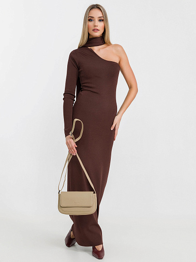 Женская сумка Dr.Koffer из натуральной кожи бежевая