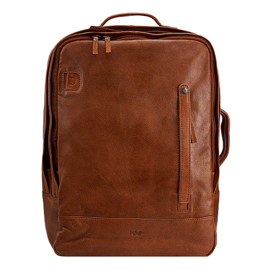 Рюкзак Dr.Koffer из натуральной кожи светло-коричневый