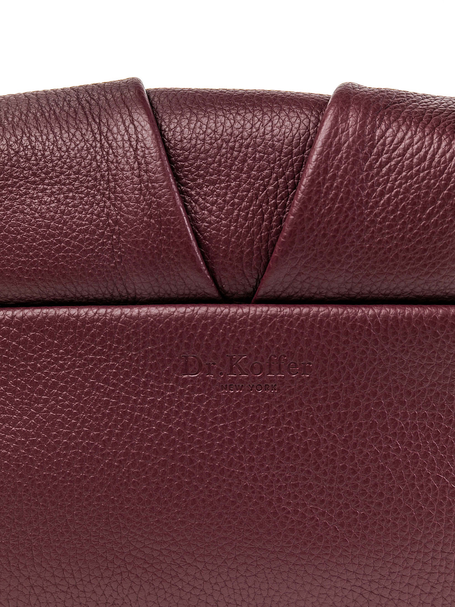 Женская сумка Dr.Koffer из натуральной кожи бордовая