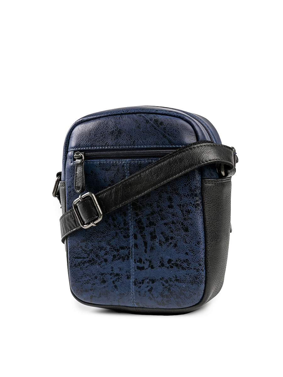 Сумка через плечо Dr.Koffer из натуральной кожи синяя