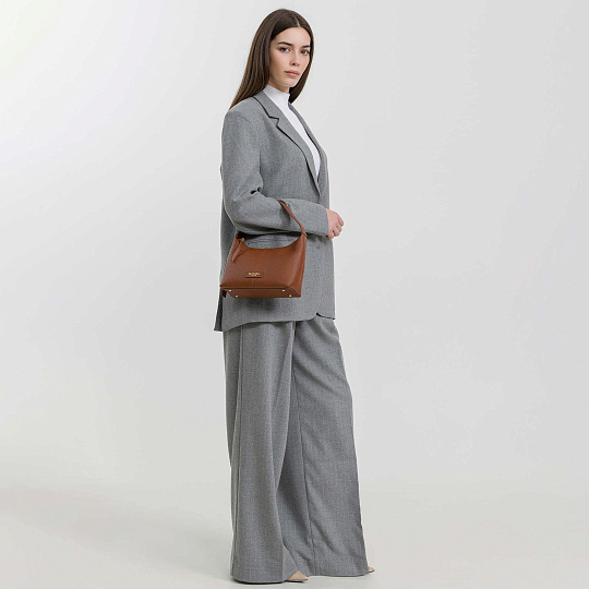 Женская сумка  Dr. Koffer из натуральной кожи коричневая