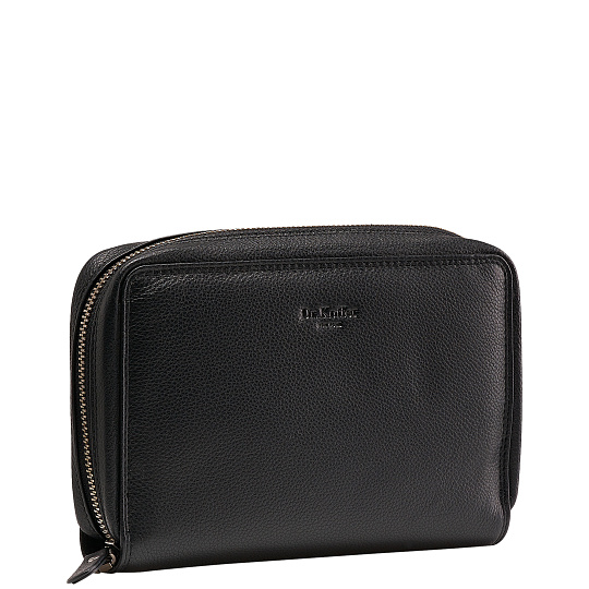 Сумка барсетка из натуральной кожи Dr. Koffer черная