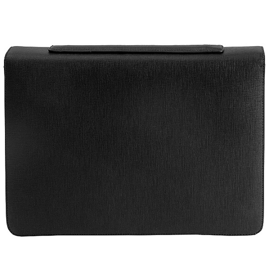 Вместительный портфель-папка в стиле хай-тек (черного цвета) Dr.Koffer M402142-72-04