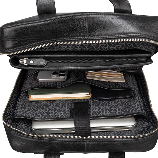 Рюкзак Dr.Koffer из натуральной кожи черный