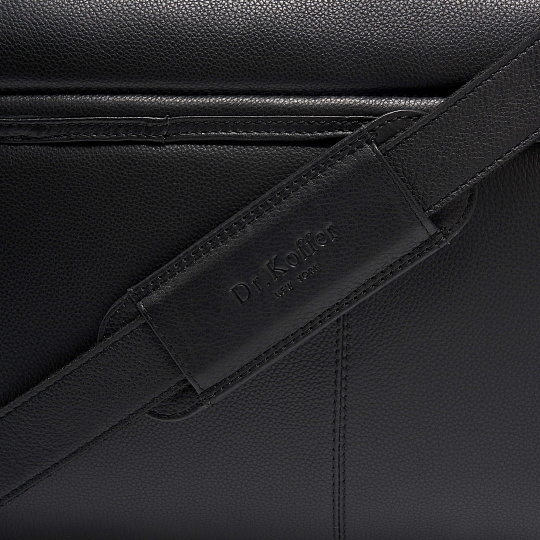 Портфель Dr.Koffer из натуральной кожи черный