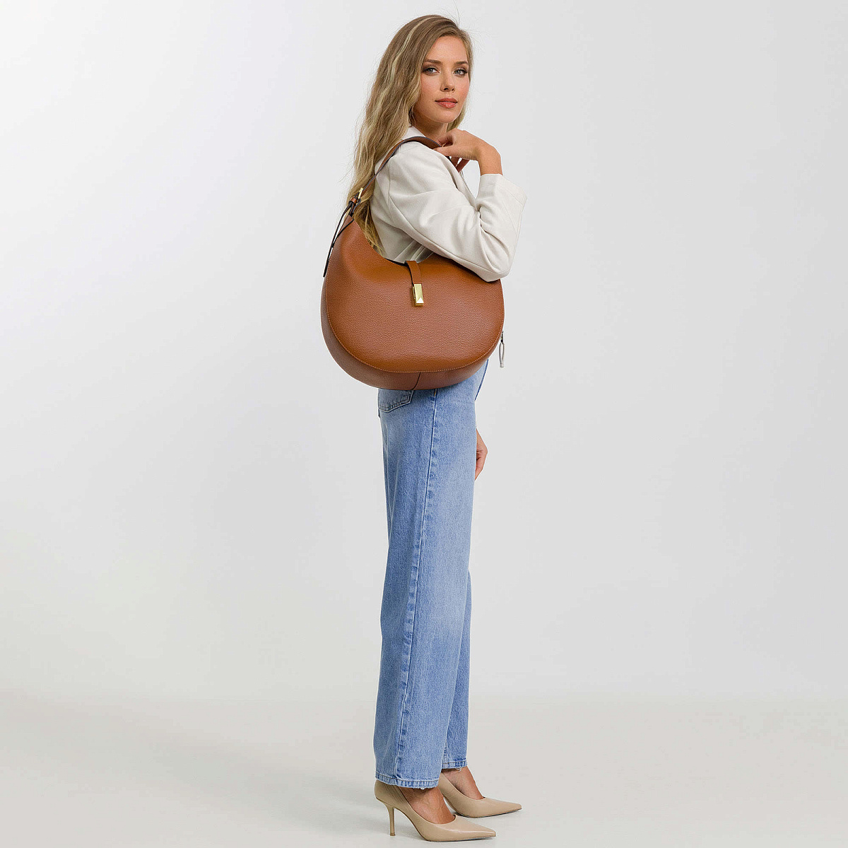 Женская сумка Dr. Koffer из натуральной кожи коричневая