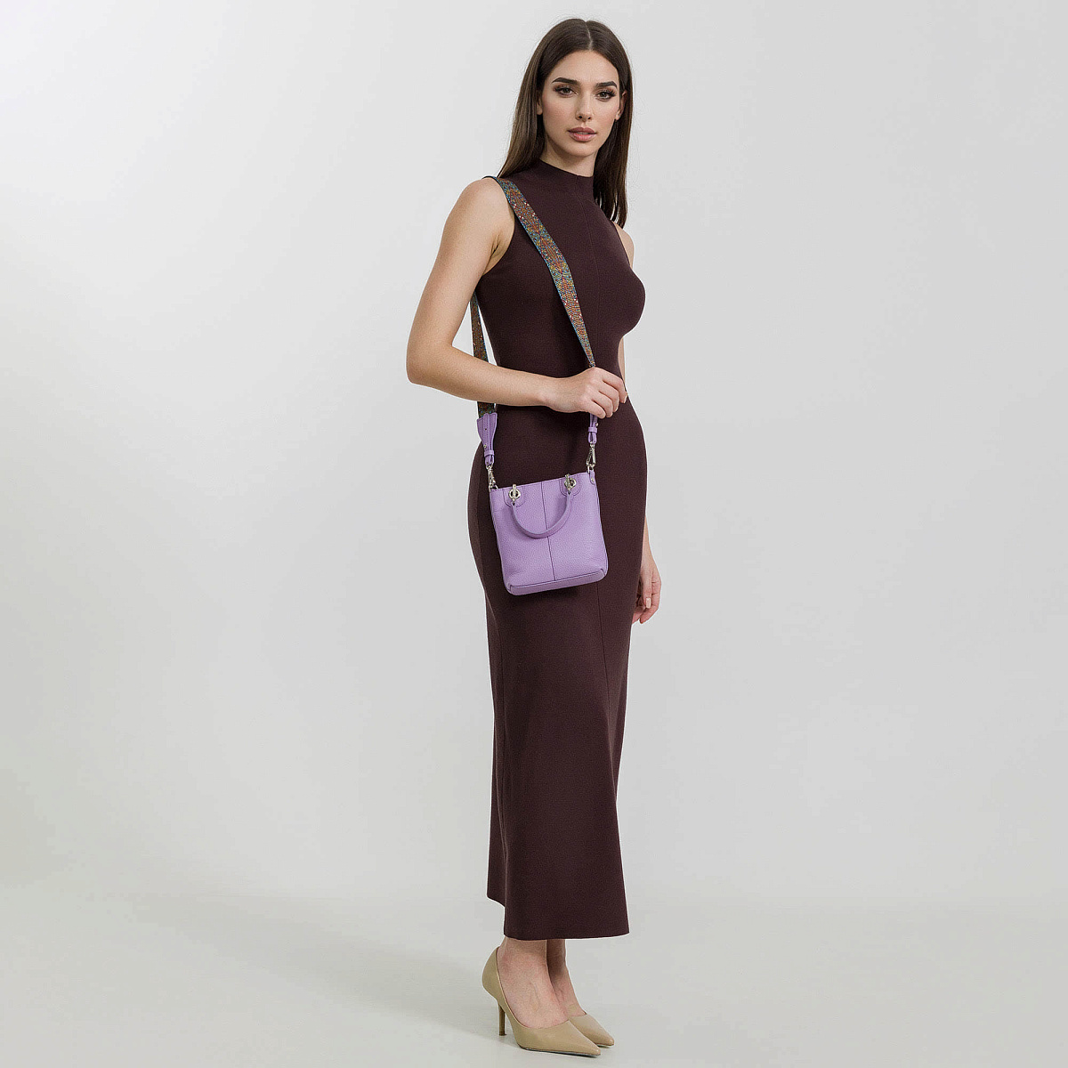 Женская сумка Dr. Koffer из натуральной кожи розовая