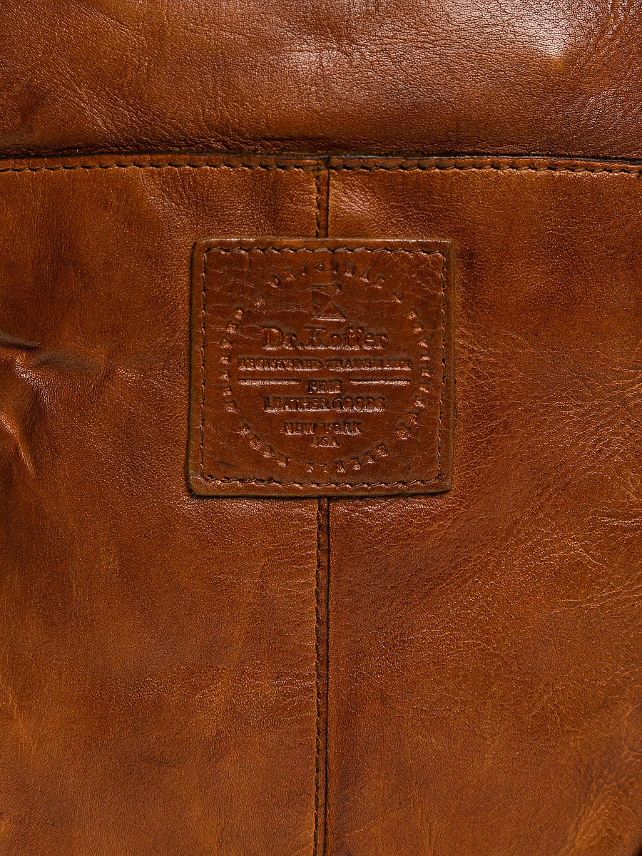 Сумка через плечо Dr.Koffer из натуральной кожи коричневая