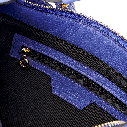 Женская сумка Dr. Koffer из натуральной кожи голубая