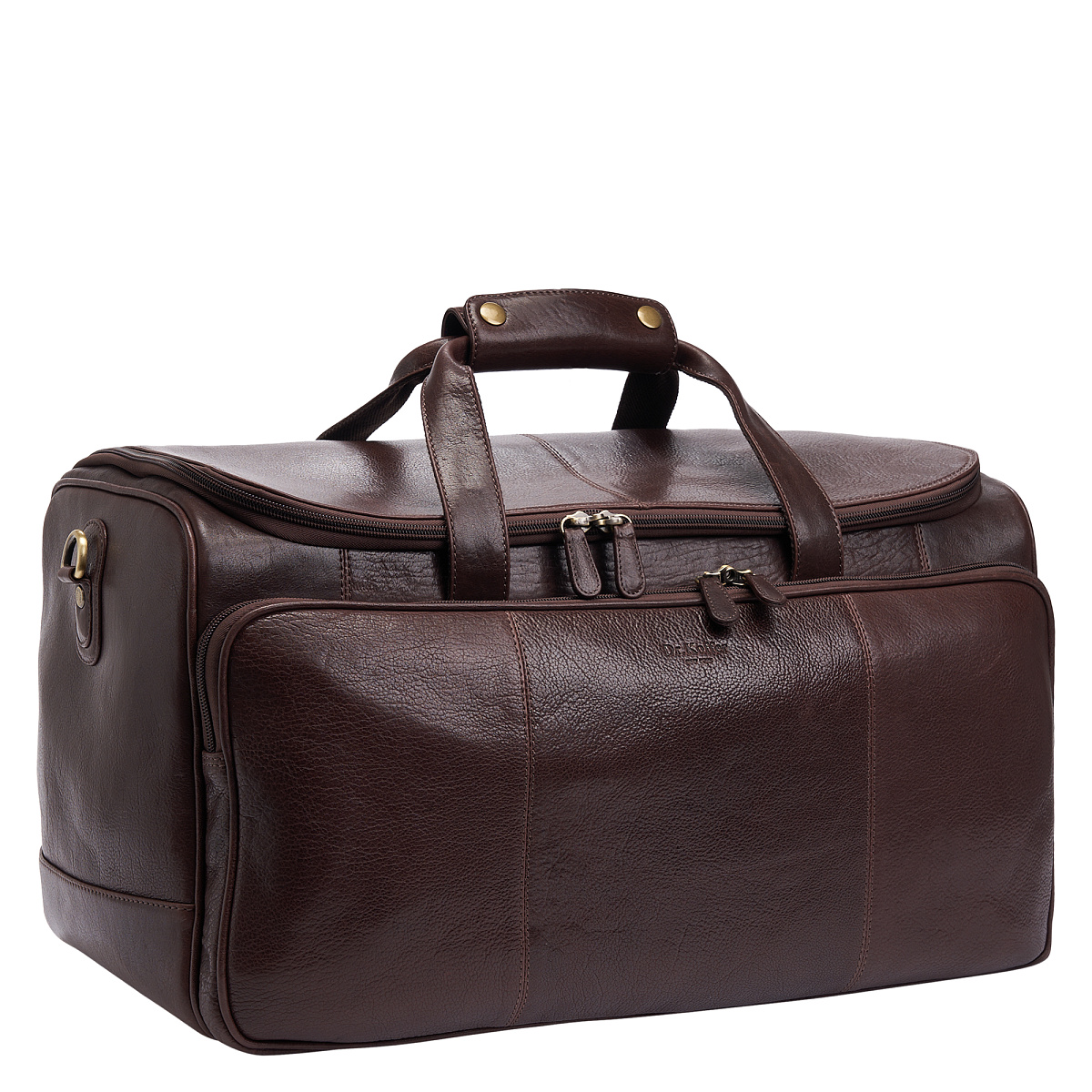 Сумка дорожная Dr.Koffer из натуральной кожи коричневая