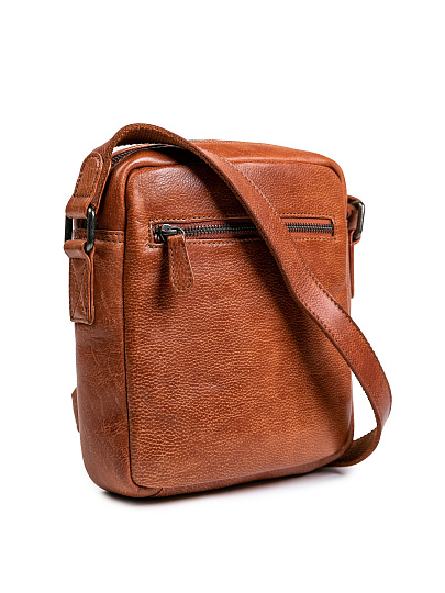 Сумка через плечо Dr.Koffer из натуральной кожи коричневая