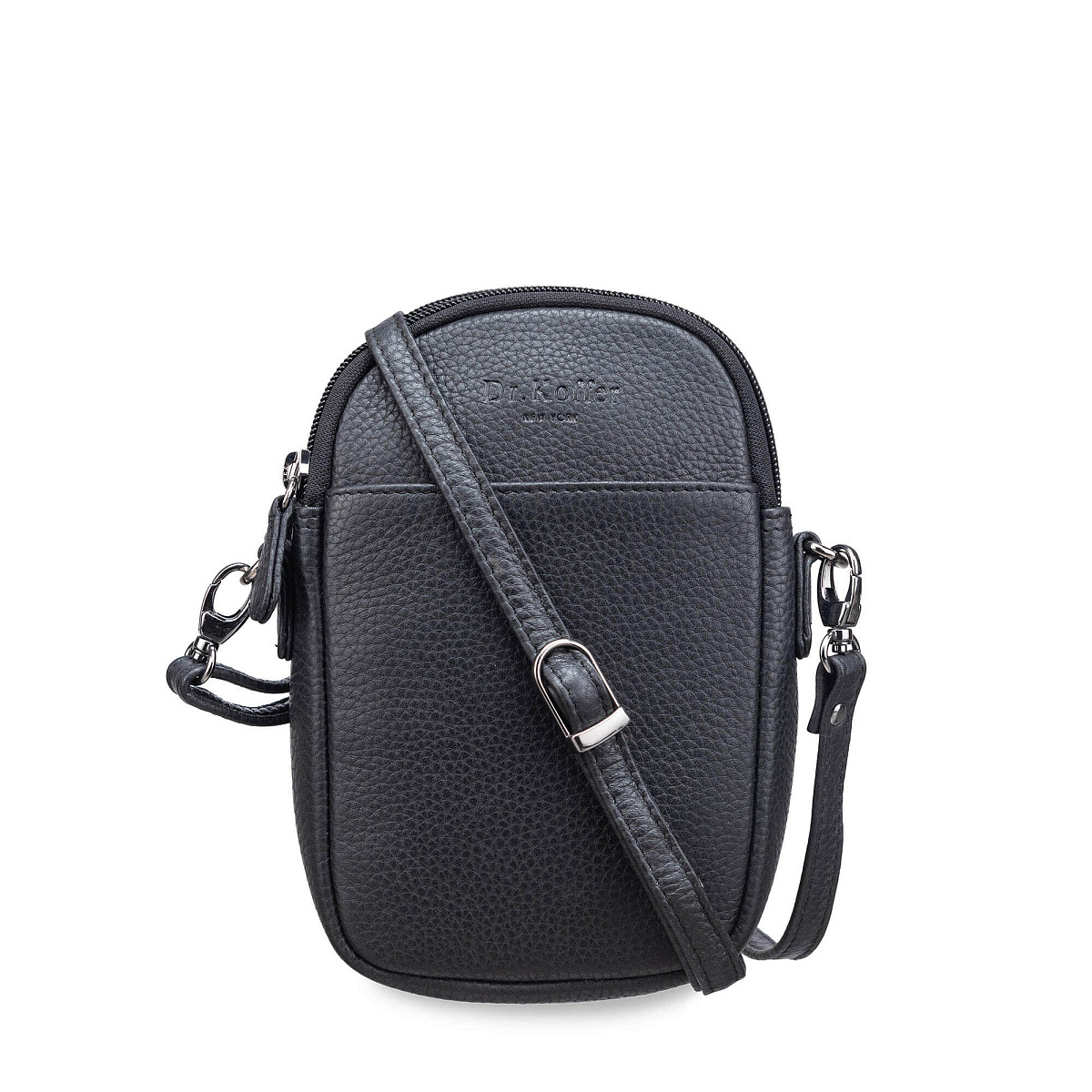 Сумка через плечо Dr.Koffer из натуральной кожи черная