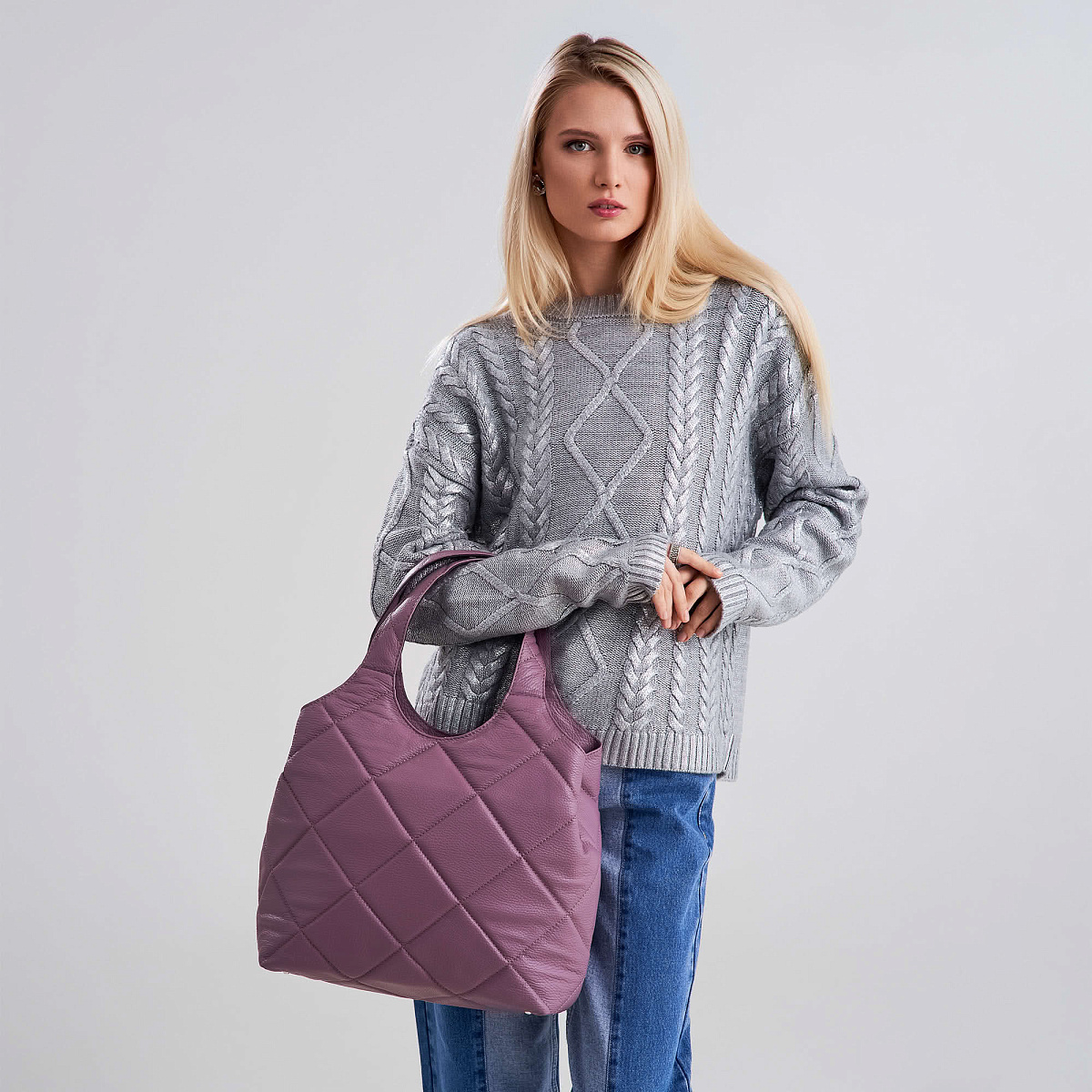 Женская сумка Dr. Koffer из натуральной кожи розовая