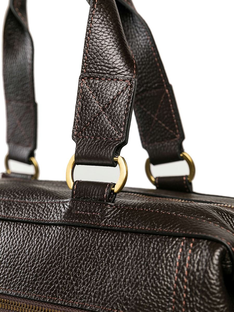 Дорожная сумка Dr. Koffer из натуральной кожи коричневая