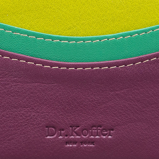 Кредитница Dr.Koffer из натуральной кожи фиолетовая