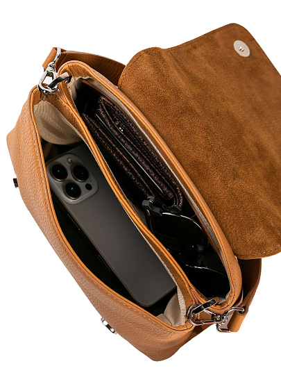 Женская сумка Dr. Koffer из натуральной кожи коричневая