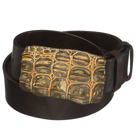 Ремень Dr. Koffer из натуральной кожи коричневый