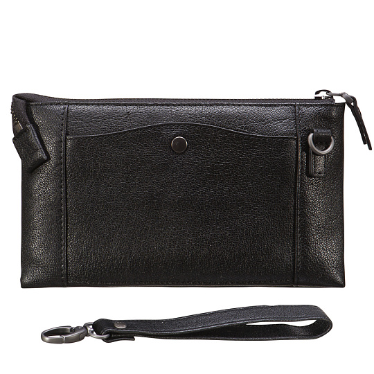 Сумка барсетка из натуральной кожи Dr. Koffer черная