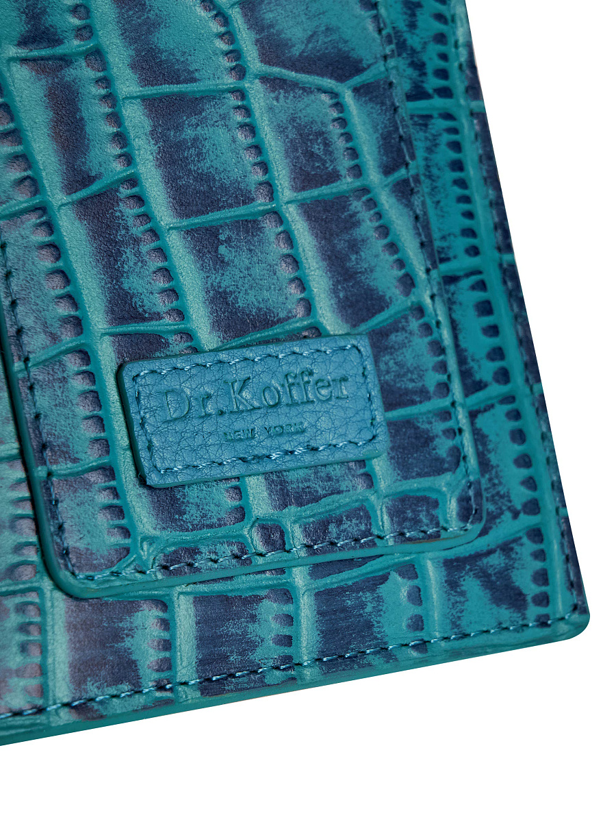 Кредитница Dr.Koffer из натуральной кожи синяя