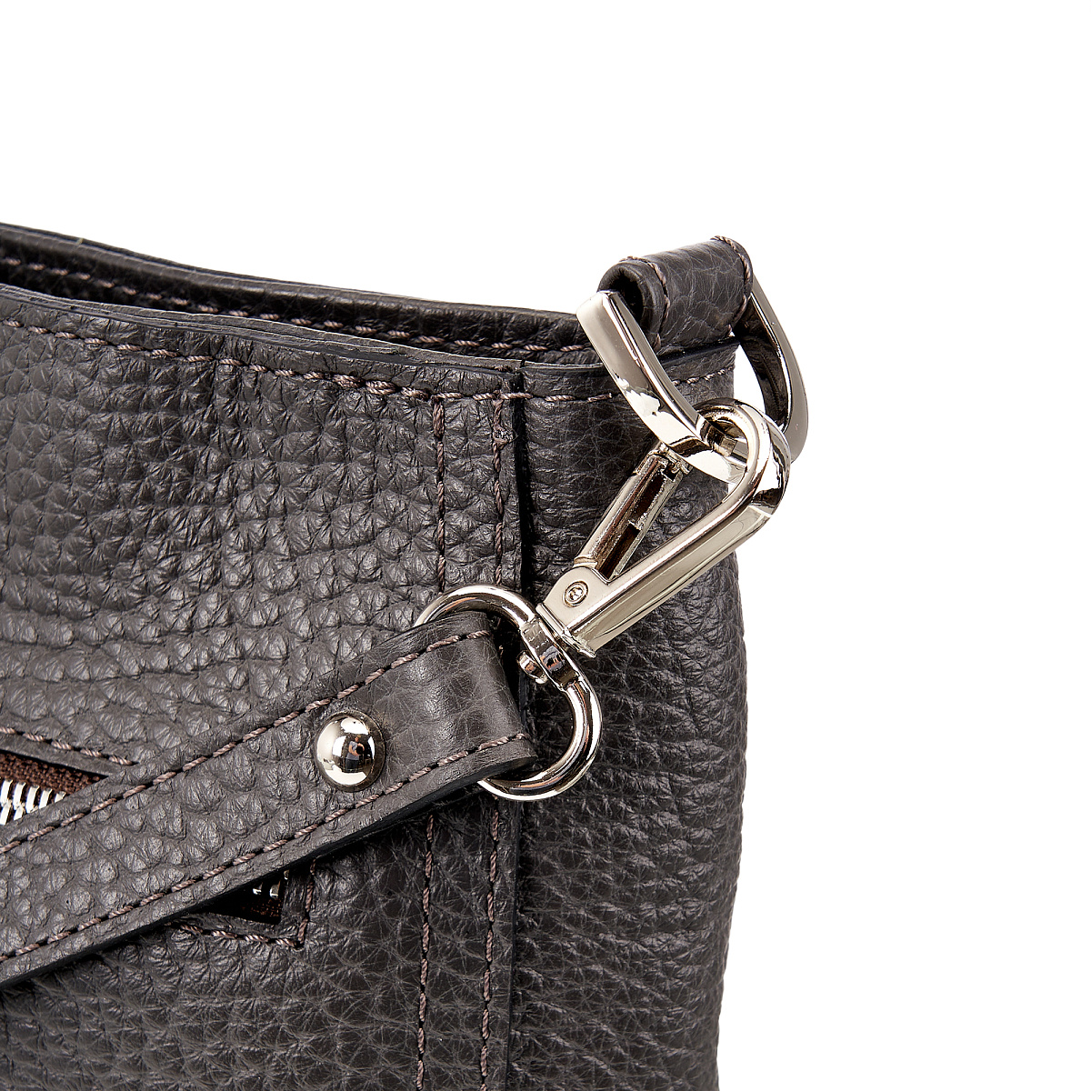 Женская сумка Dr. Koffer из натуральной кожи серая