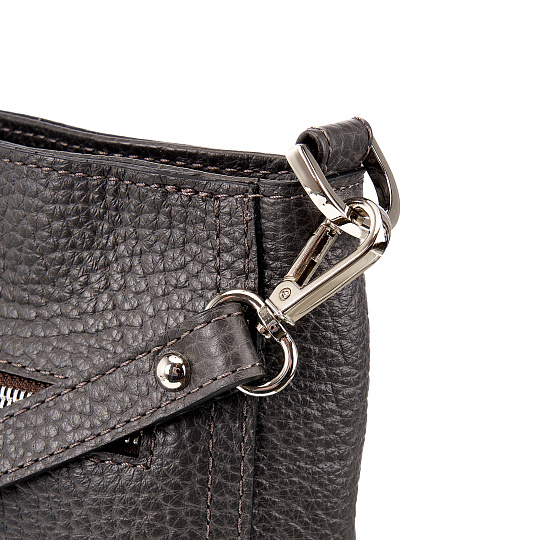 Женская сумка Dr. Koffer из натуральной кожи серая