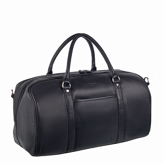 Сумка дорожная Dr.Koffer из натуральной кожи черная