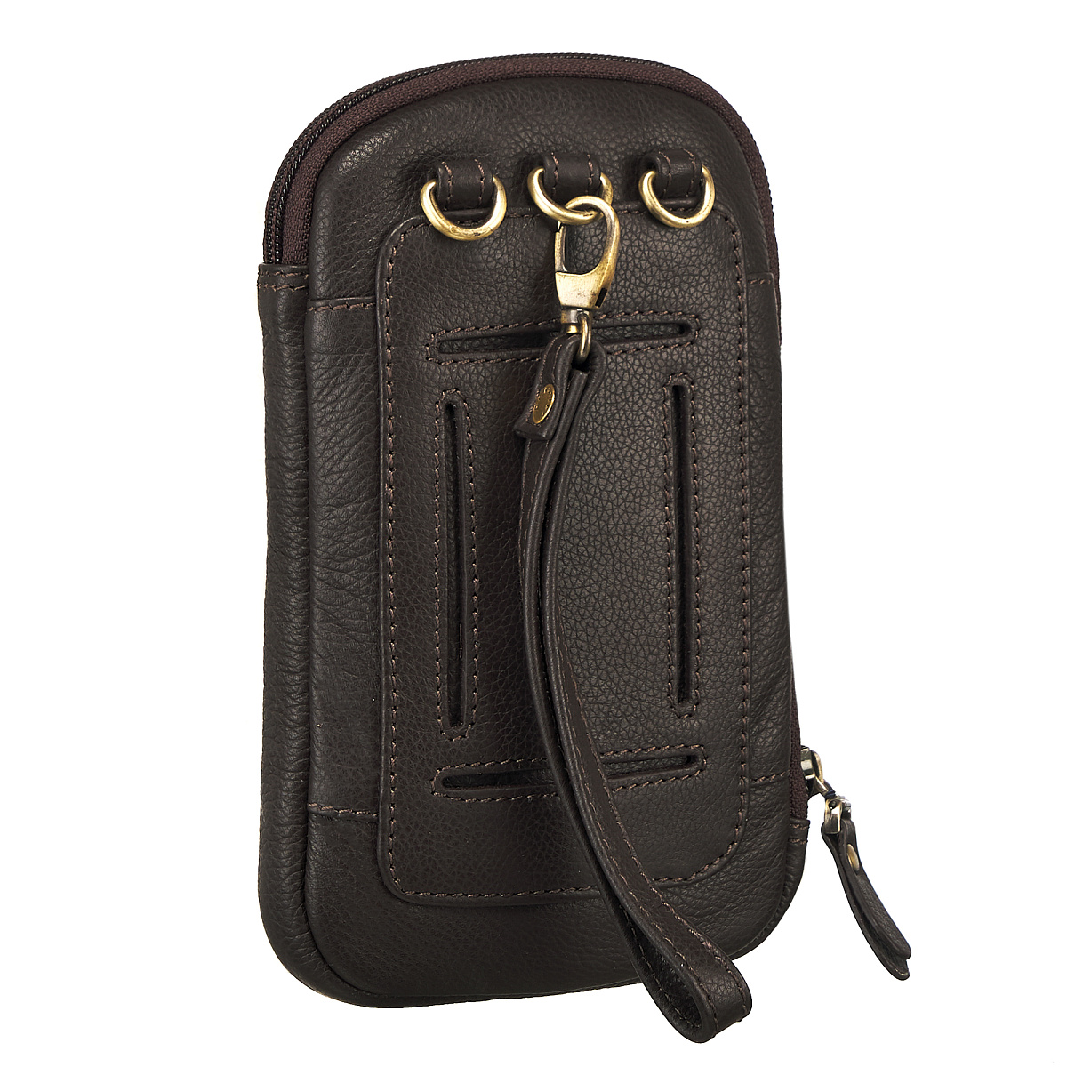 Сумка через плечо Dr.Koffer из натуральной кожи коричневая