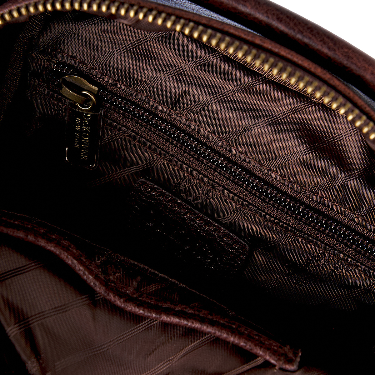 Сумка через плечо Dr.Koffer из натуральной кожи коричневая