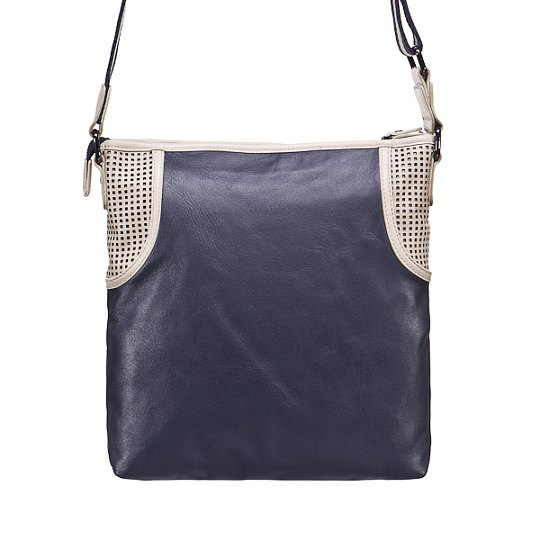 Сумка через плечо Dr.Koffer из натуральной кожи синяя