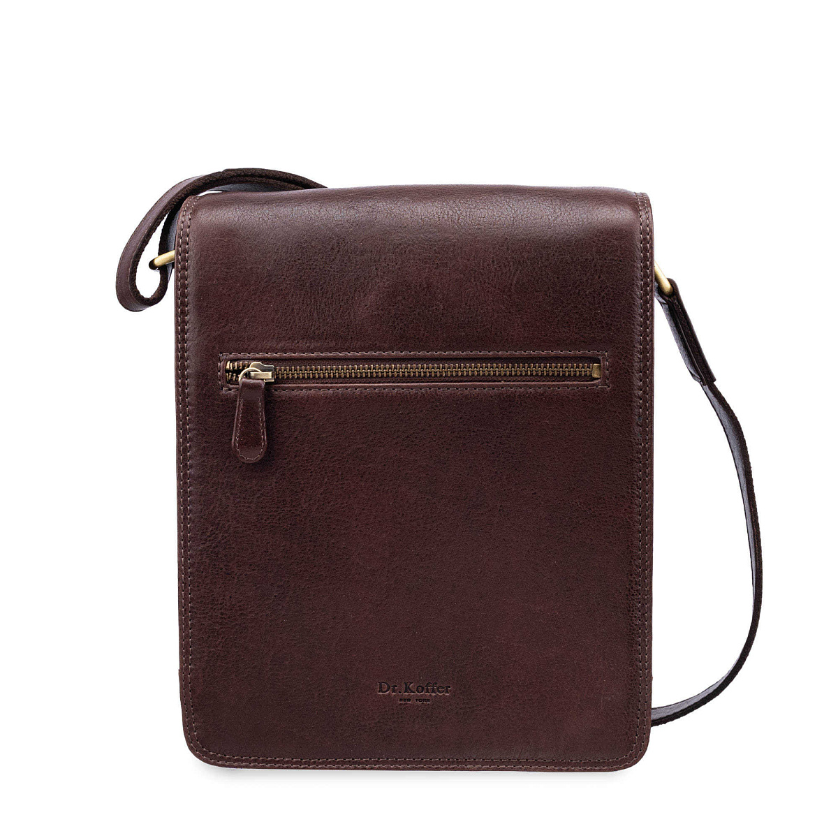 Сумка через плечо Dr.Koffer из натуральной кожи коричневая