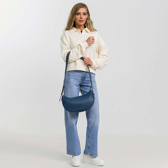 Женская сумка Dr. Koffer из натуральной кожи синяя