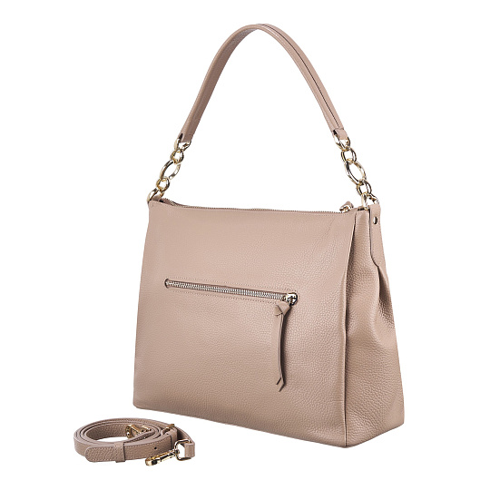 Женская сумка  Dr. Koffer из натуральной кожи бежевая