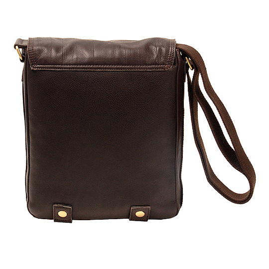 Сумка через плечо Dr.Koffer из натуральной кожи коричневая