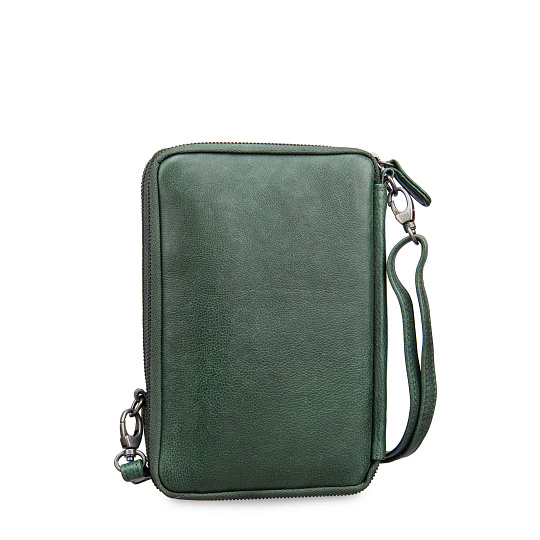 Сумка через плечо Dr.Koffer из натуральной кожи зеленая