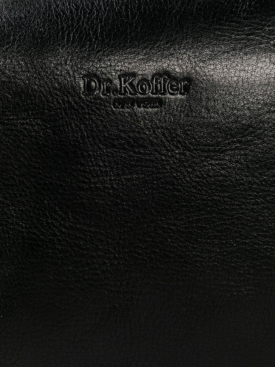 Сумка-визитка Dr. Koffer из натуральной кожи черная