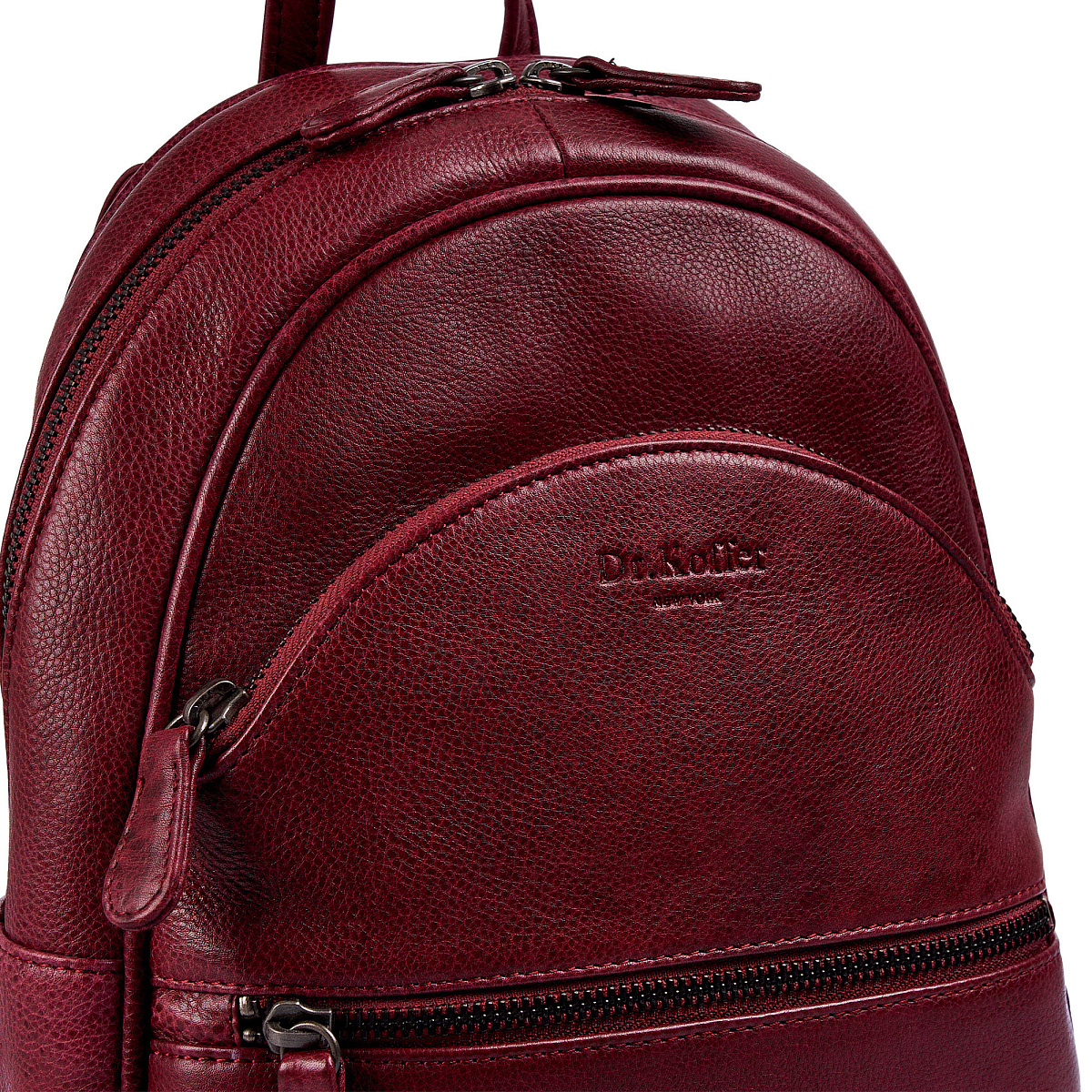 Рюкзак Dr.Koffer из натуральной кожи бордовый