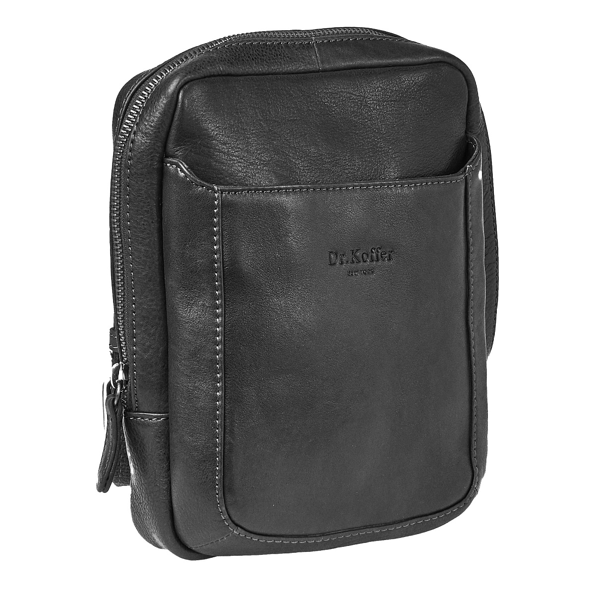 Сумка через плечо Dr.Koffer из натуральной кожи черная