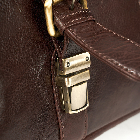 Портфель Dr.Koffer из натуральной кожи темно-коричневый