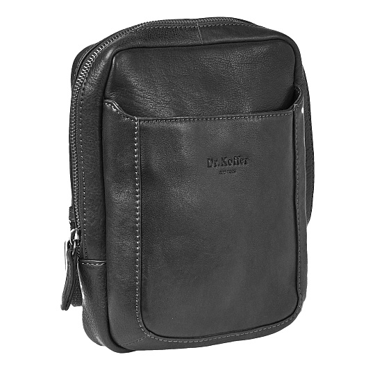 Сумка через плечо Dr.Koffer из натуральной кожи черная