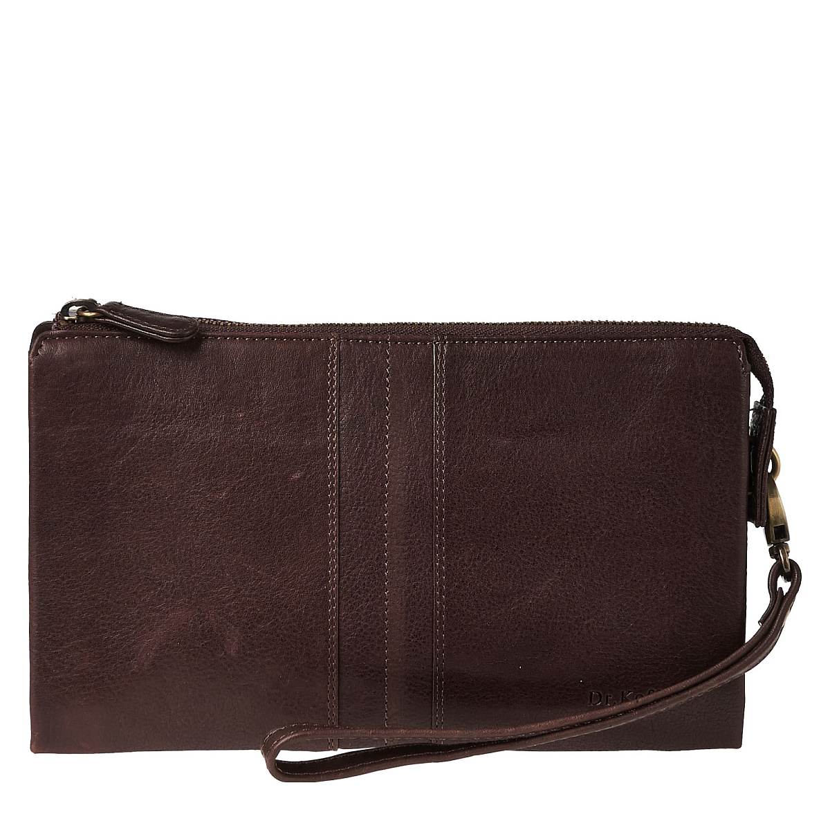 Сумка барсетка из натуральной кожи Dr. Koffer коричневая