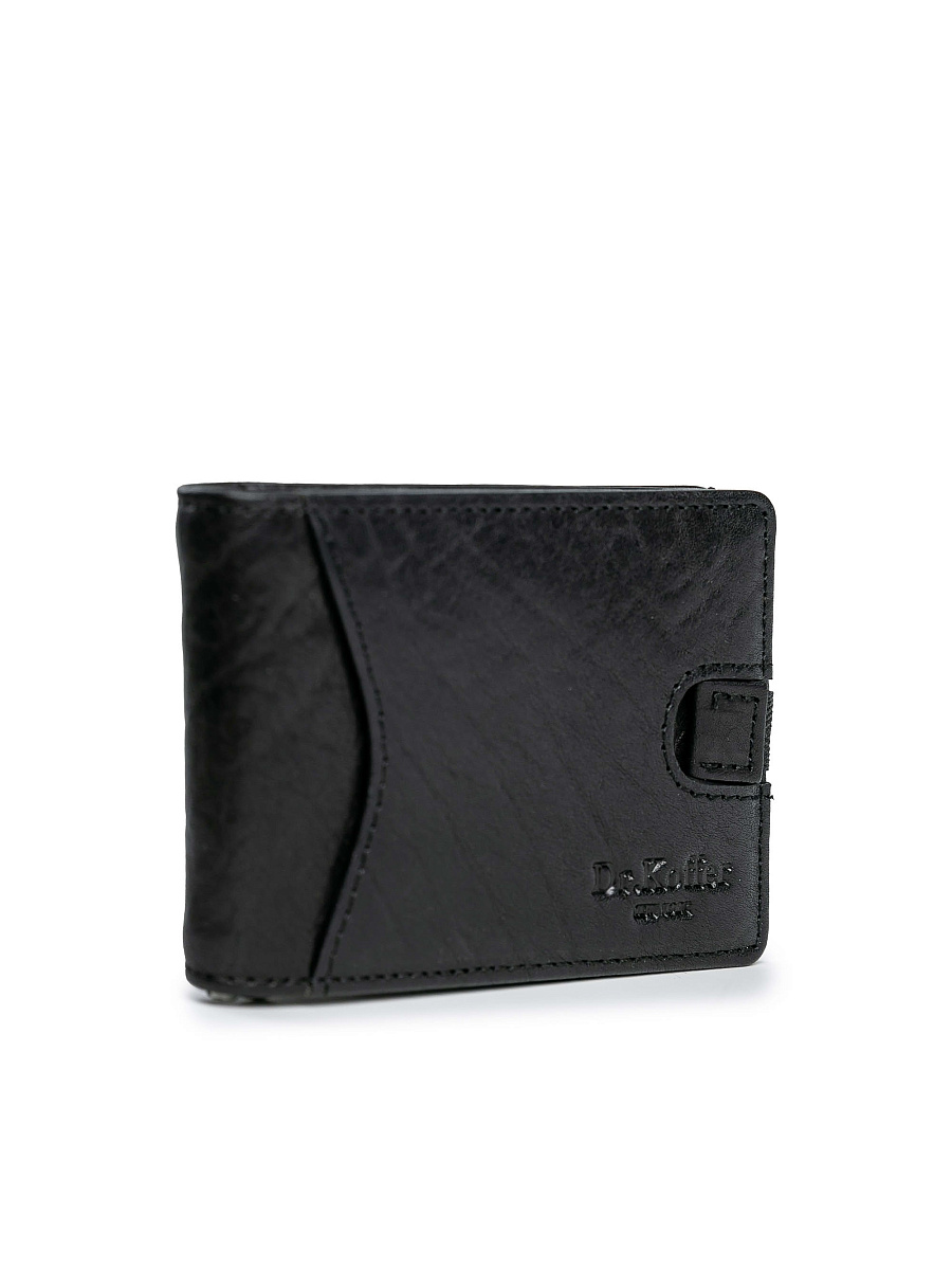 Зажим для денег Dr.Koffer из натуральной кожи черный