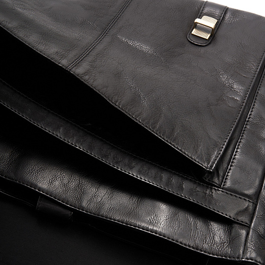 Портфель Dr.Koffer из натуральной кожи черный