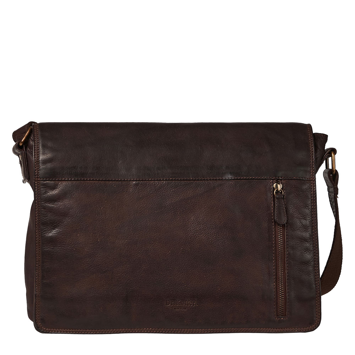 Сумка через плечо Dr.Koffer из натуральной кожи коричневая