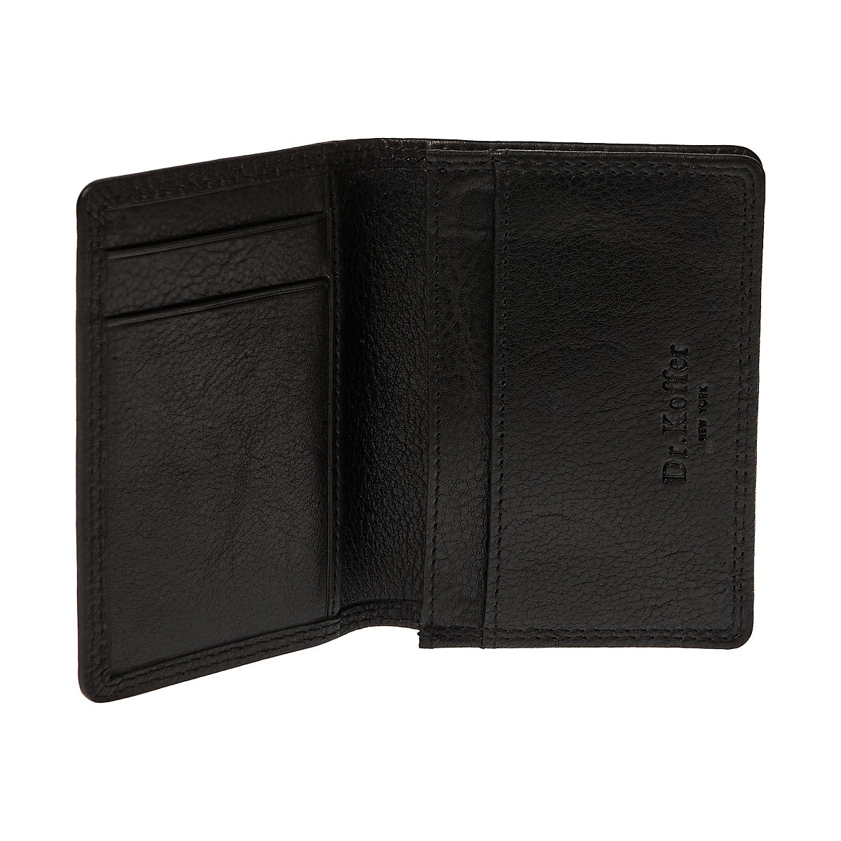Визитница Dr.Koffer из натуральной кожи черная
