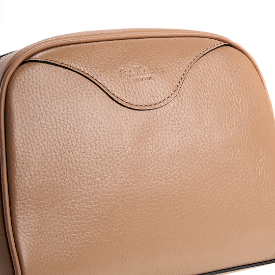 Женская сумка Dr. Koffer из натуральной кожи бежевая