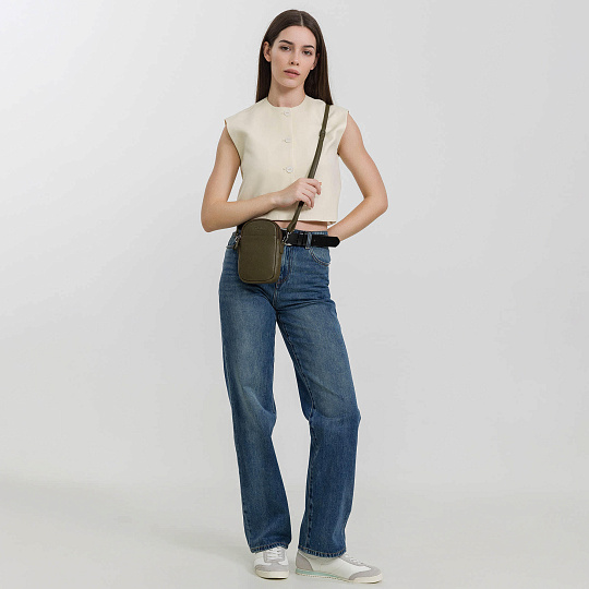 Сумка через плечо Dr.Koffer из натуральной кожи коричневая