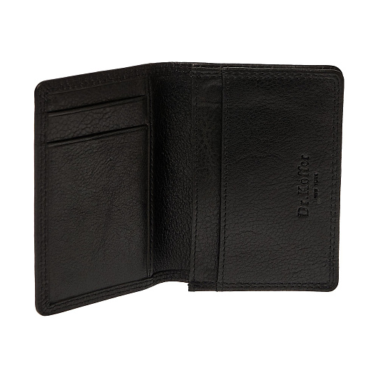Визитница Dr.Koffer из натуральной кожи черная